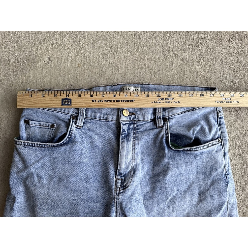 Tecovas Men's Slim Straight Jeans 36x30 Light Blue Stretch Denim Western Ranch - Picture 9 of 13
